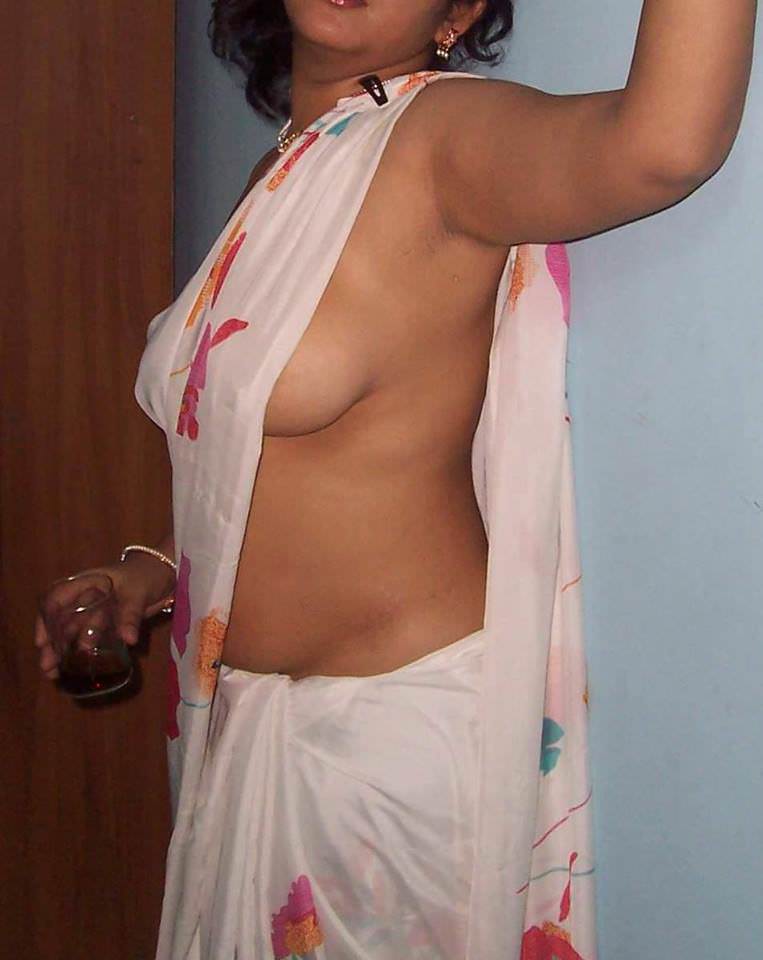 Indian Auntie Removing Blue Sari