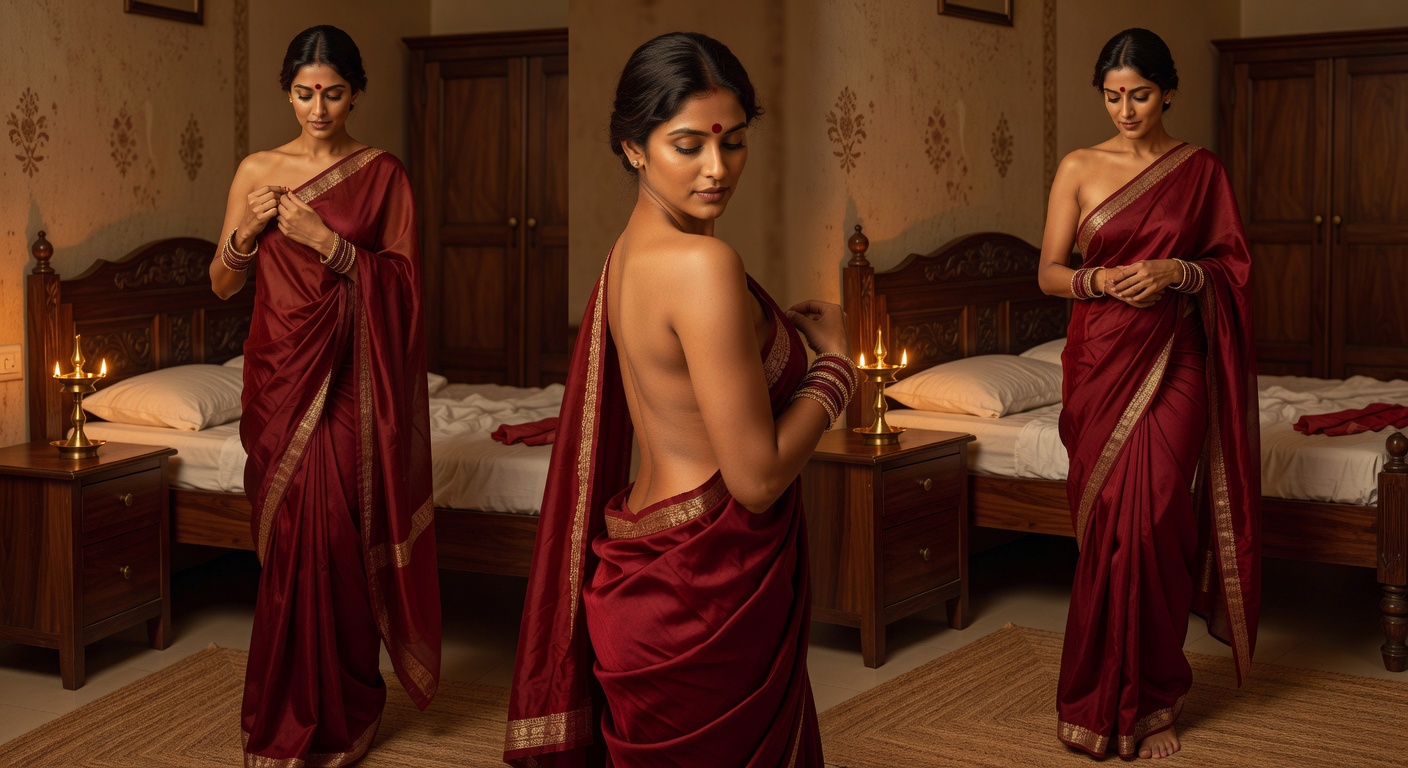 Pooja Saree Undressing photo 2 — SexSagar