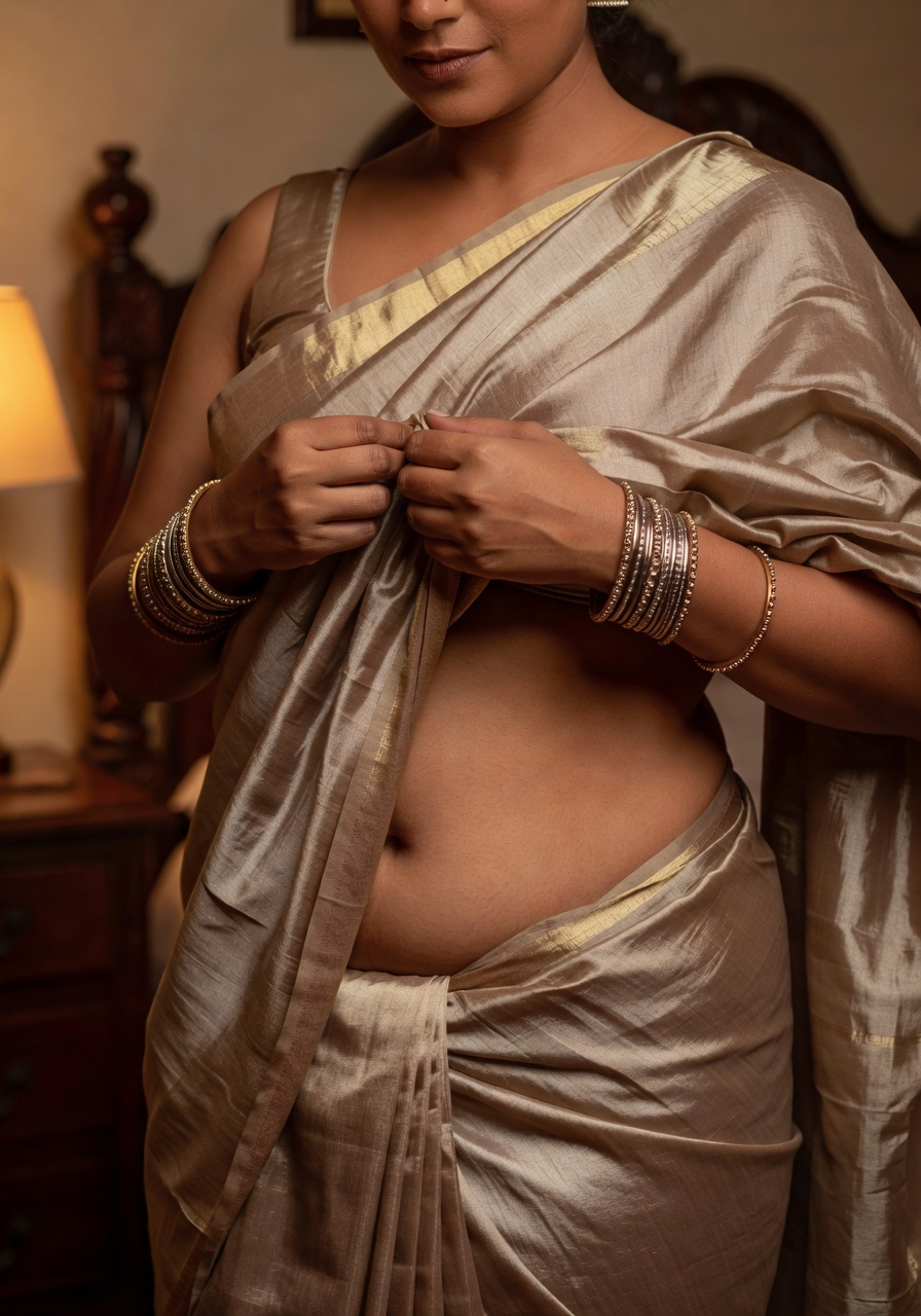 Pooja Saree Undressing photo 10 — SexSagar