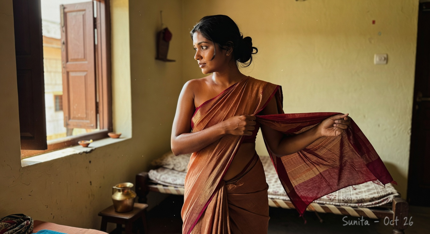 Sunita in Saree — Desi Undressing Set — Free Desi XXX Gallery - photo 5