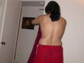 indian bedroom removing sari and bra old lady