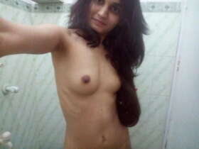 Skinny Indian Muslim girl at home