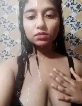 wet girlfriend in shower